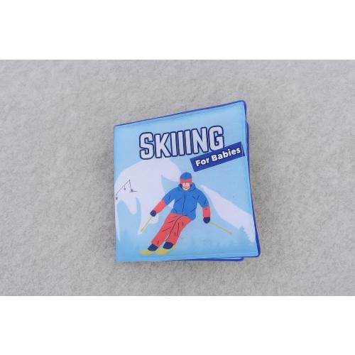 Skiing for Babies Soft Book – Handmade Winter Sports Nursery Baby Gift for Skiiers