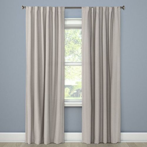 50"x63" Blackout Aruba Window Curtain Panel Gray - Threshold™: Recycled Polyester, Traditional Style, OEKO-TEX Certified