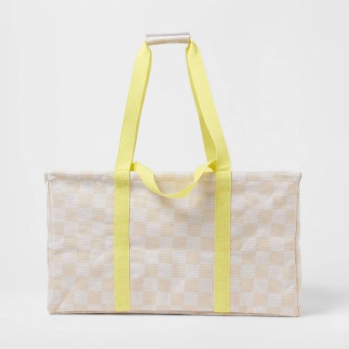 Multipurpose Tote Tan Checker - Sun Squad™