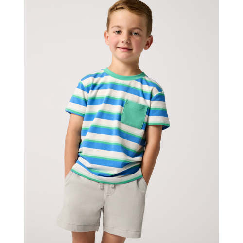 Blue Bolt Stripes Relaxed Pocket Tee