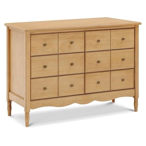Namesake Liberty 6-Drawer Dresser in Honey, Fully Assembled, Greenguard Gold Certified, Smooth Glide, Adult and Child Nursery Dresser, Vintage/Apothecary Design