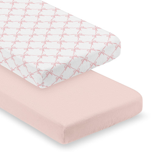 Sweet Jojo Designs Ballerina and Ballet Bows Muslin 100% Cotton 2 Pack Fitted Crib Sheets by Sweet Jojo Designs | Wayfair