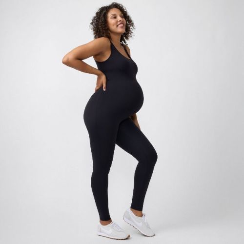 Ingrid & Isabel Everyday Maternity Long Unitard - Black L