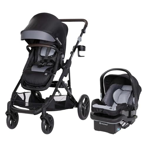 Baby Trend Single to Double Stroller & EZ-Lift Plus Car Seat, Dash Black | Lightweight and Compact Travel Stroller and Car Seat Tandem For Babies, Infants, And Toddlers
