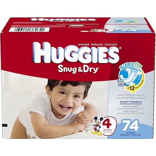 Huggies Snug and Dry Diapers Big Pack, Step 4, 74 Count