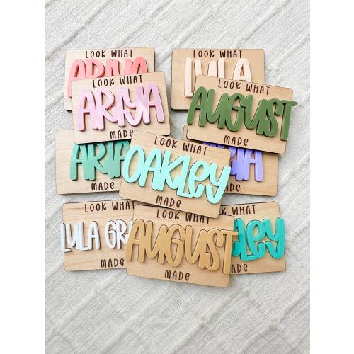 Personalized Magnet, Look What I Made, Kid's Art Display, Fridge Magnet