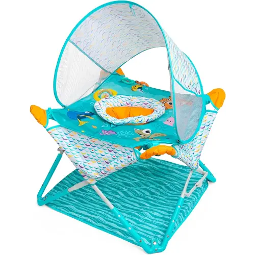 Bright Starts Disney Baby Finding Nemo Pop 'N Jump Foldable Activity Center, Indoor/Outdoor, Unisex, 6 Months+