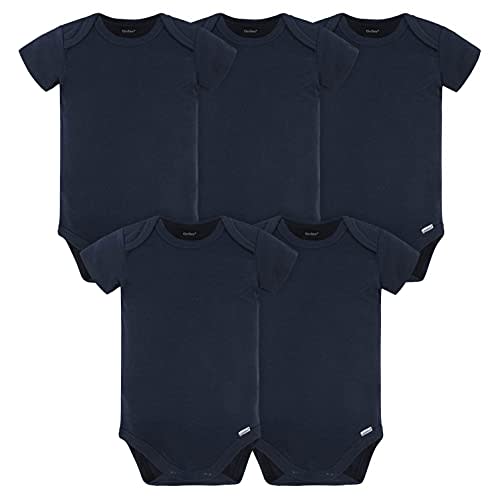 Gerber baby-boys 5 Pack Onesies Multi-packs Bundle Interlock 180 Gsm