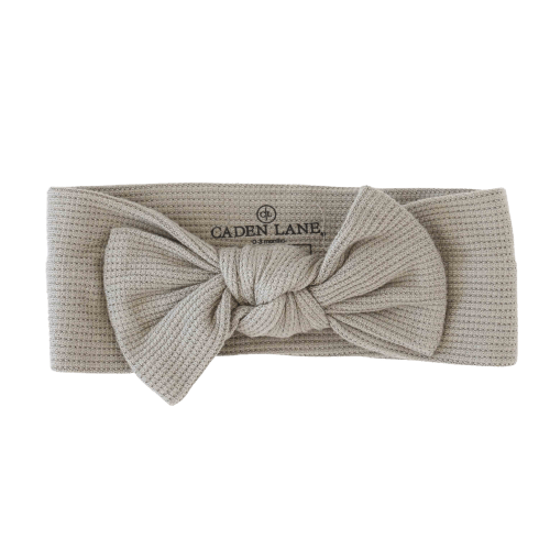 Eucalyptus Waffle Bamboo Knit Large Bow Headwrap*
