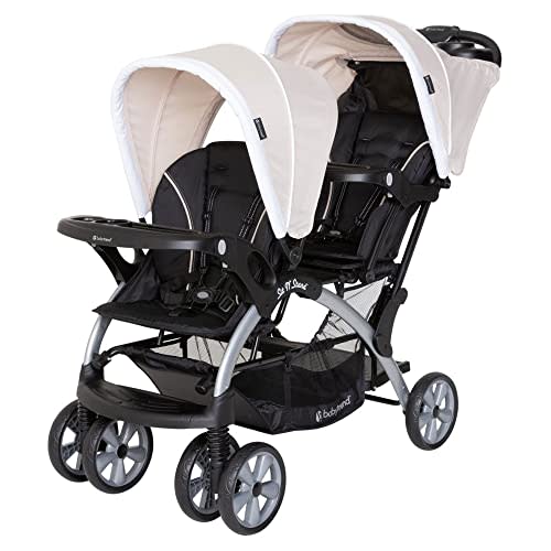 Baby Trend Full Size Double Infant & Toddler Sit N' Stand Stroller, Khaki