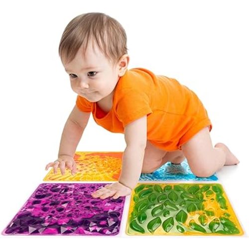 Liquid Motion Floor Tiles - Interactive Sensory Play Mats for Kids, Non-Slip Educational Toy with Dynamic Visual Effects, Ideal for Home, Classroom & Therapy