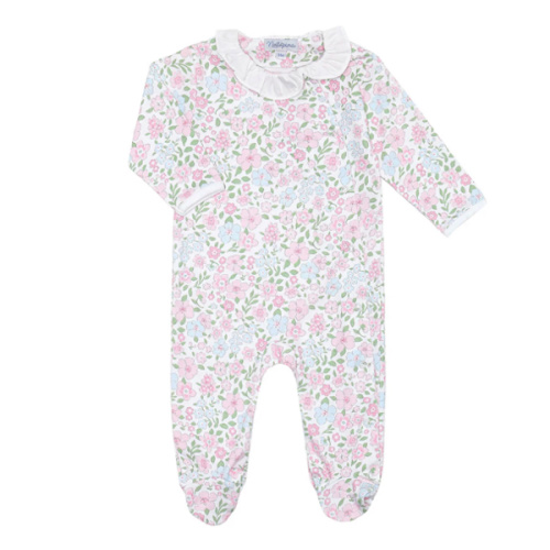 English Garden Crossover Footie in Peruvian Cotton | Nellapima