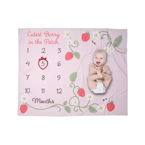 Lambs & Ivy
Lambs and Ivy Strawberry Patch Milestone Photo Opportunity Fleece Baby Blanket