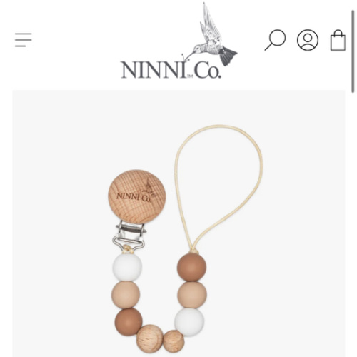 Hazelnut Pacifier Clip - Ninni Co