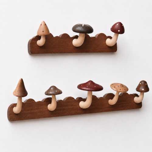 Build Your Own Mushroom Wall Hook | Choose Any 24 Mushroom Designs | Handmade Wooden Coat Hook | Custom Wall Rack