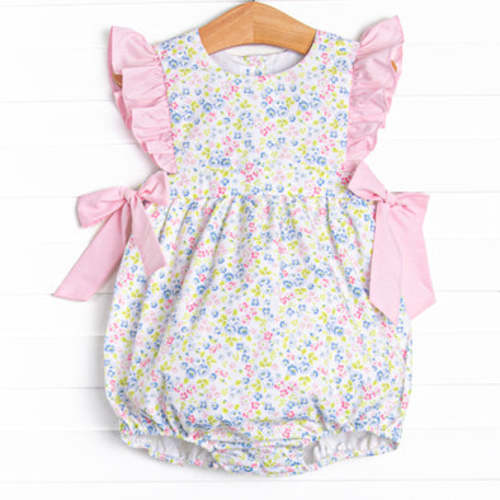 Gingham in the Garden Bubble, Pink – Stitchy Fish