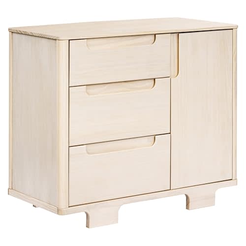 Babyletto Yuzu 3-Drawer Dresser with Over 10-inch Drawer Extension in Washed Natural, Greenguard Gold Certified