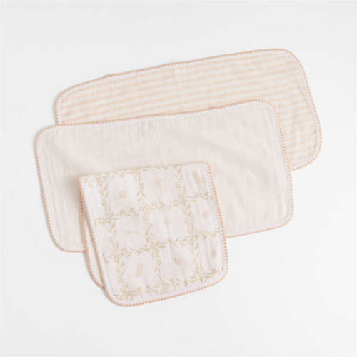 Personalized Frankie Pink Baby Burp Set by Jake Arnold