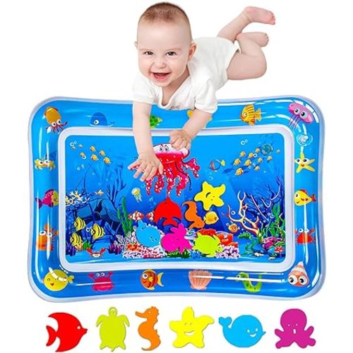 ZHUYNXIR Water mat Infant Toys, Water mat Baby, Inflatable Play Mat Water Mat Baby Toys, Fun Early Development Activity Play Center for Newborn (27.5x20 in)