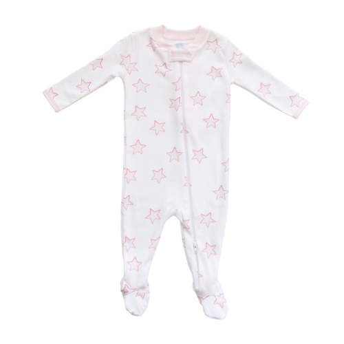 Celestial Linework | Footie (Pink)
(0-3, 3-6)