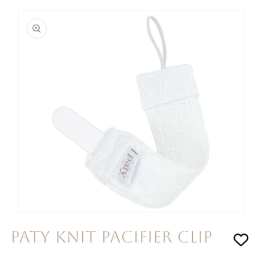 Paty Knit Pacifier Clip