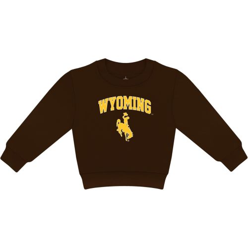 Sweat Shirt - Wyoming Cowboys Screen Print - Brown - 0-3 Mos