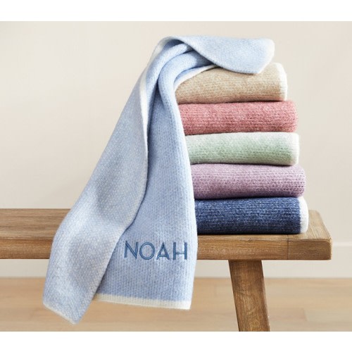 Border Soft Touch Knit Baby Blanket