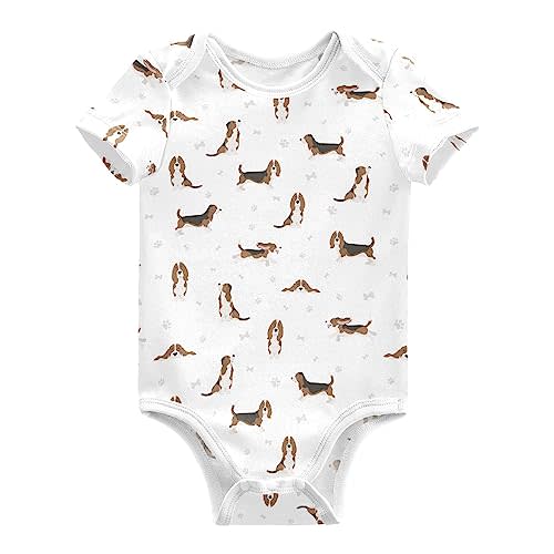 Ollabaky Unisex Baby Bodysuits Short-Sleeve Cotton Baby Clothes for Girls Boys 0-24 Months