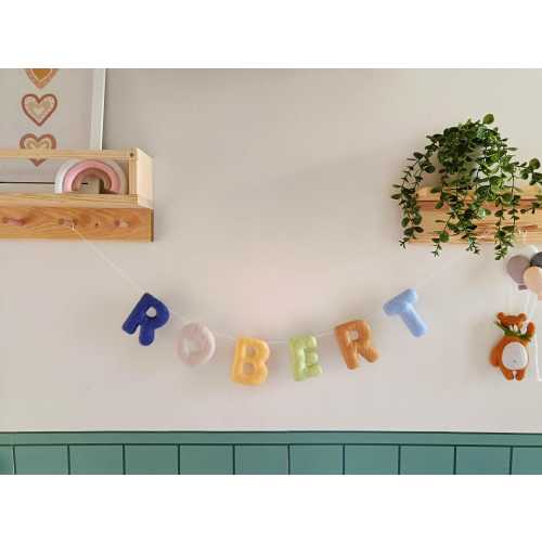 Felt Name Garland, Pastel Name Bunting, Felt Name Banner, Customised Baby Room Bunting, Baby Name Banner