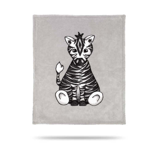 Baby Zebra Sterling Baby Blanket Back-to-Back
