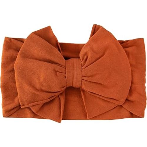 RuffleButts Rust Big Bow Headband - One Size