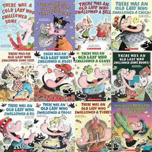There Was An Old Lady Library of 12 Books Set