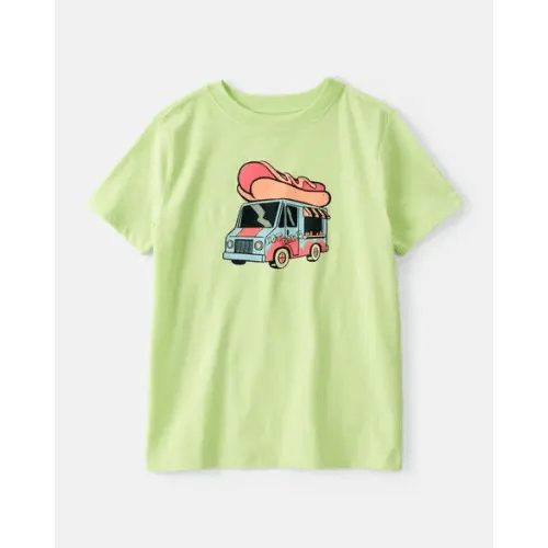 Boys Hotdog Truck Graphic Tee - Green | Carter's
