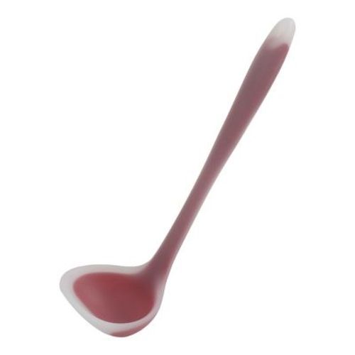 Unique Bargains Silicone Heat Resistant Ergonomic Handle Non-Stick Soup Kitchen Spoon 8.3 Inch 1 Pc Plum