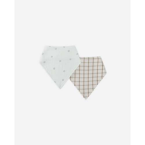 Bandana Scarf, 2 Pack || Blue Plaid, Twinkle – Quincy Mae