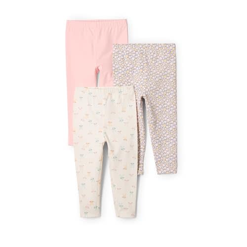 Amazon Essentials x Sofia Grainge Toddlers and Baby Girls' Legging, Pack of 3