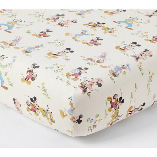 Disney Mickey and Friends Easter Organic Cotton Crib Fitted Sheet