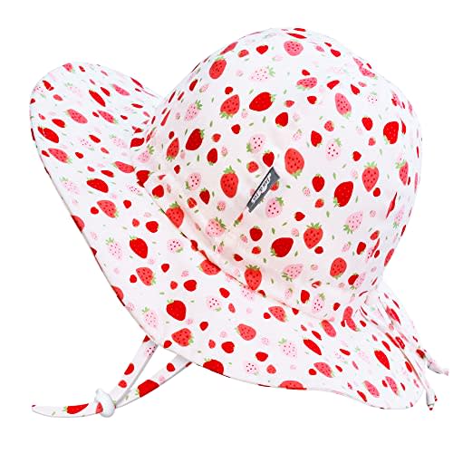 JAN & JUL Adjustable Cotton Floppy Sun Hat with 50+ UPF Protection for Girls