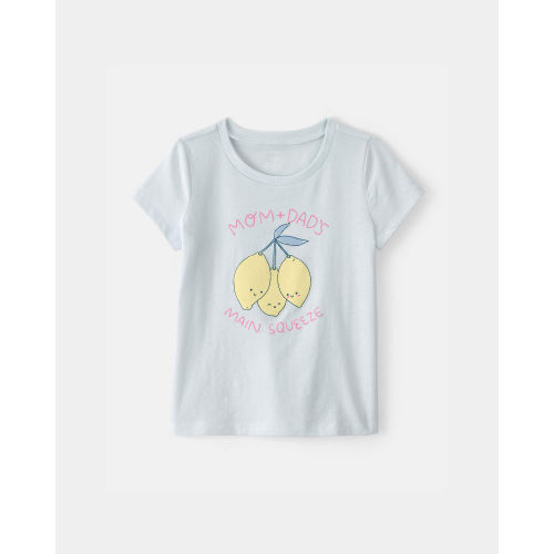 Toddler Girl 'Main Squeeze' Lemon Graphic Tee - Blue | Carter's