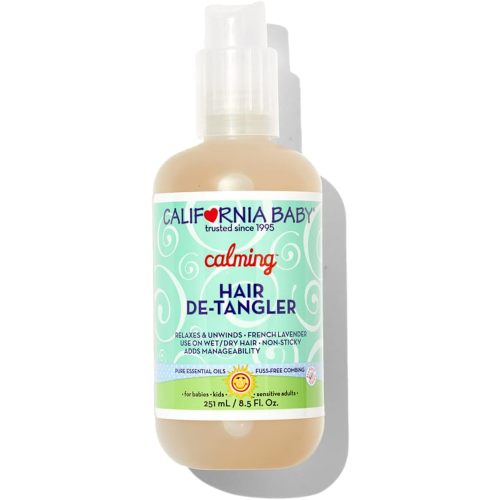 California Baby Calming Hair Detangler Spray | Plant-Based Detangler Spray For Kids | Lavender Scent | Detangles & Adds Shine | 251 mL / 8.5 oz.