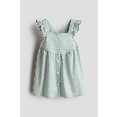 RUFFLE-TRIMMED COTTON DRESS