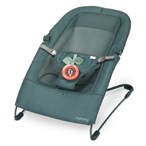 Ingenuity Stow & Go Compact Folding Baby Bouncer and Rocker - Green