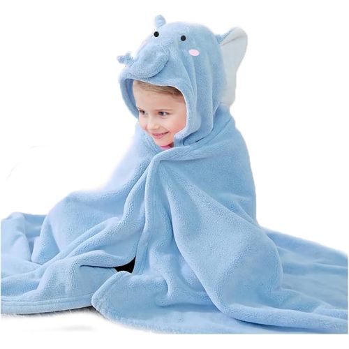 ROMASA Baby Bath Towel Blue Elephant