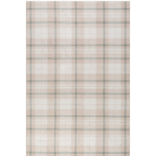 Raye Plaid Spill Proof Washable Rug | Beige – Rugs USA 5x8