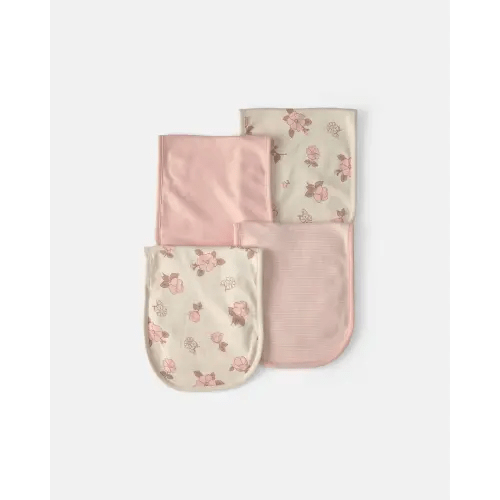 Baby Girl 4-Pack Floral Burp Cloths | Carter's