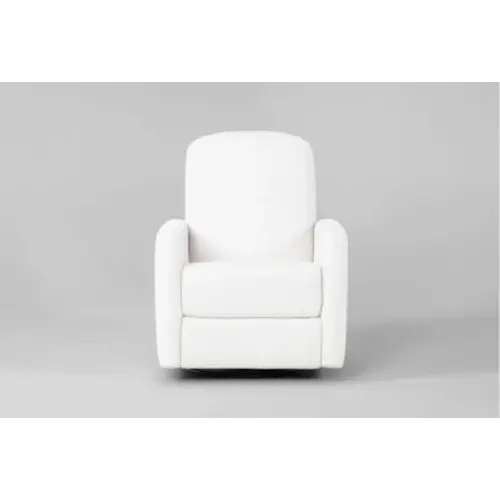 Fenna Cream 37" Power Swivel Glider Recliner With USB