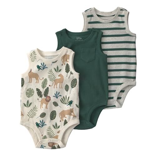 little planet by carter's Baby 3-pack Short Sleeve Bodysuits Made With Organic Cotton