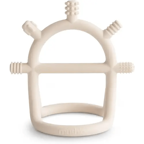 mushie Silicone Baby No-Drop Sensory Teether Toy (Shifting Sand)
