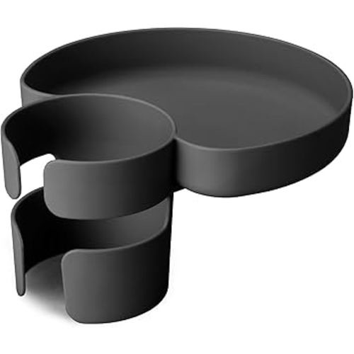 Munchkin® Carseat Tray - Toddler Travel & Road Trip Accessory for Mess-Free Snacking in The Car, Grey