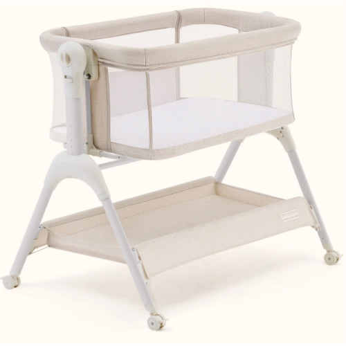 HARPPA Cuddly Sway | 3-in-1 Rocking Baby Bassinet & Bedside Sleeper with Anti-Reflux Mattress for Newborns | Attaches to Bed, Adjustable Height, Tool-Free Setup, Portable Wheels, CPSC Certified, Gentle Rocking Motion | Ideal for Infants, Safe Co-Sleeping